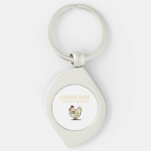 Chicken Game Don't Look At The Chicken Funny Chick Keychain