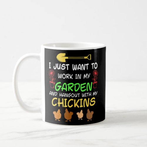 Chicken Garden Gardening For Men Women Gardener 4  Coffee Mug