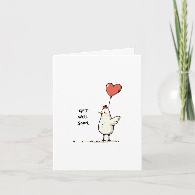 Chicken Get Well Card (Front)