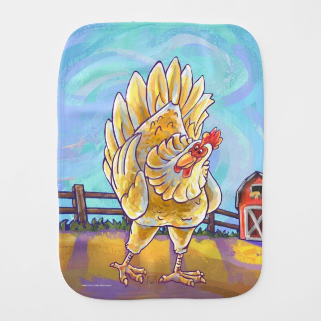 Chicken Gifts & Accessories Burp Cloth (Front)