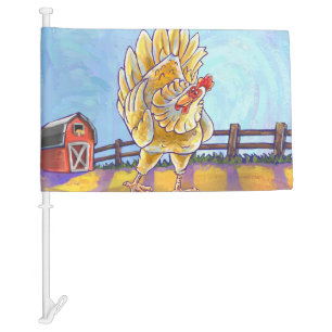 Chicken Gifts & Accessories Car Flag