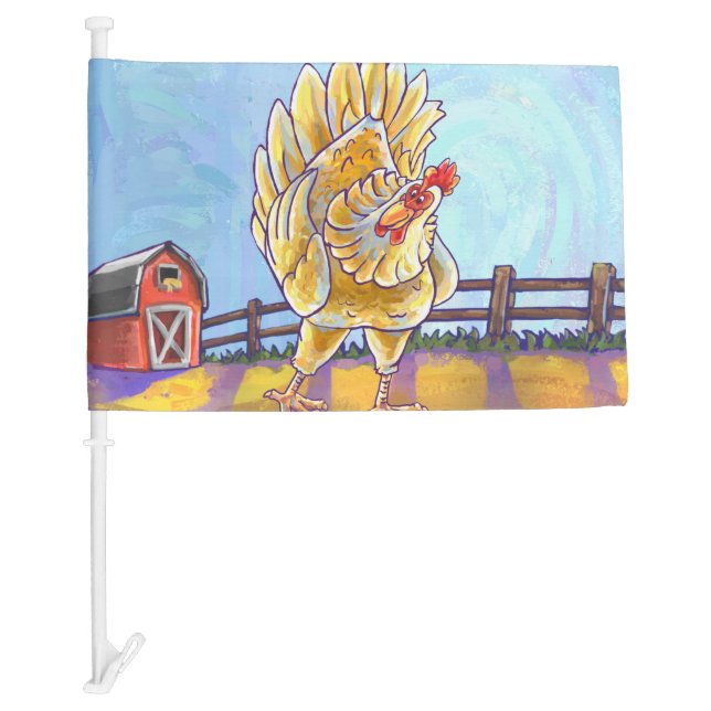 Chicken Gifts & Accessories Car Flag (Front)