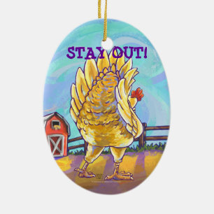 Chicken Gifts & Accessories Ceramic Ornament