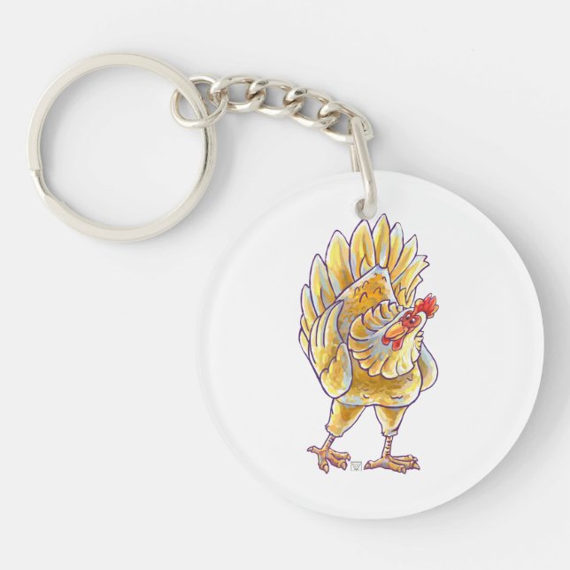 Chicken Gifts & Accessories Keychain (Front)