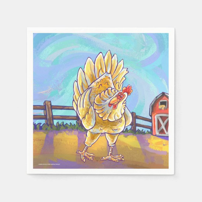 Chicken Gifts & Accessories Paper Napkins (Front)