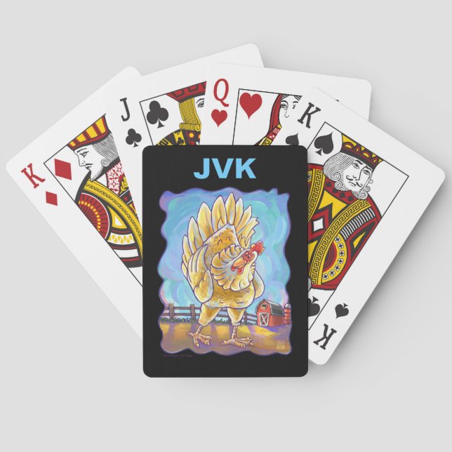 Chicken Gifts & Accessories Poker Cards (Back)