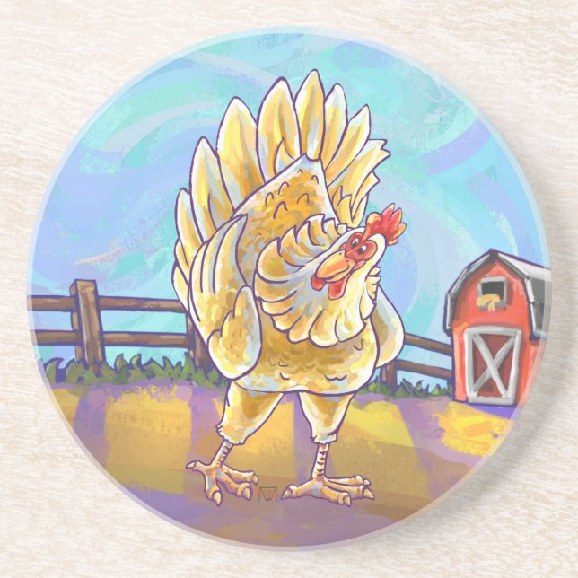 Chicken Gifts & Accessories Sandstone Coaster (Front)
