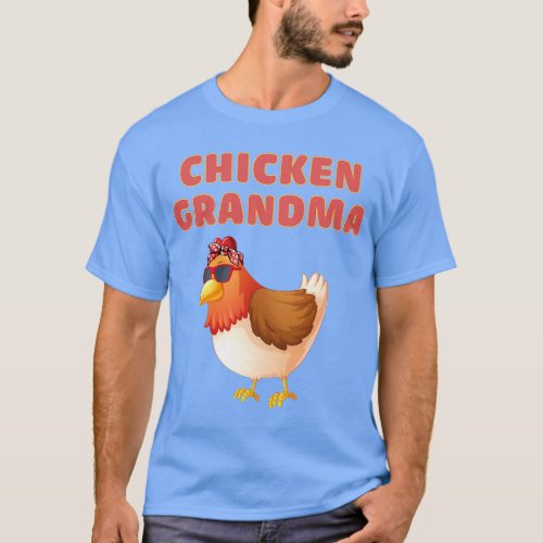 Chicken Grandma Funny Chicken Grandmother  retro T_Shirt