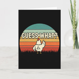 Chicken, Guess Who's Behind Retro Chicken Butt Att Card