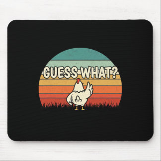 Chicken, Guess Who's Behind Retro Chicken Butt Att Mouse Pad
