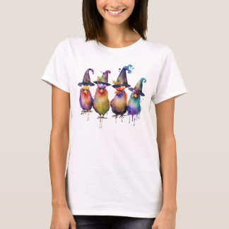 Chicken Halloween witches  T-Shirt
