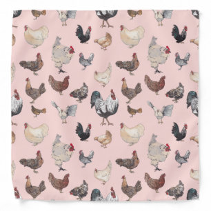 Chicken Happy in Pink Bandana