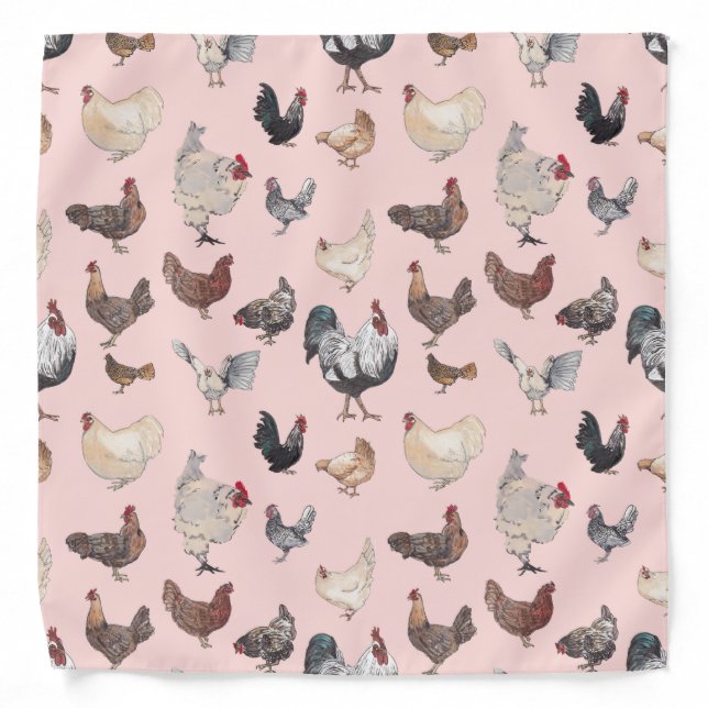 Chicken Happy in Pink Bandana (Front)