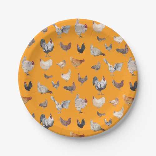 Chicken Happy Paper  Party Plates