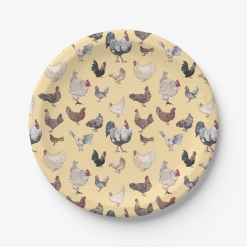 Chicken Happy Paper  Party Plates