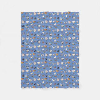 Chicken Happy pattern Fleece Blanket
