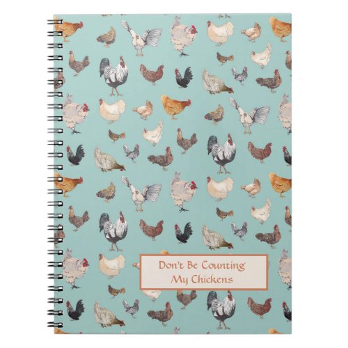 Chicken Happy pattern Notebook