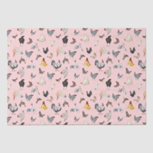 Chicken Happy pattern Wrapping Paper Sheets