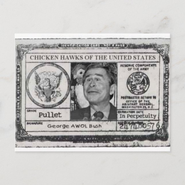 Chicken Hawk Cards of the United States post card (Front)
