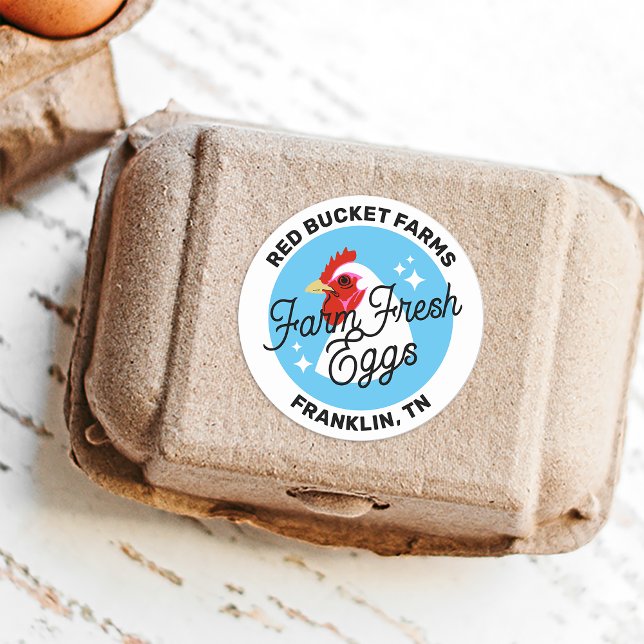 Chicken Head Farm Fresh Eggs Carton Label (Creator Uploaded)