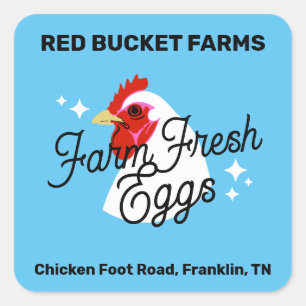 Chicken Head Farm Fresh Eggs Label