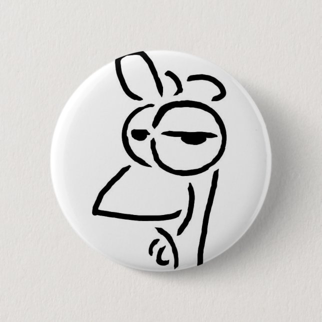 Chicken head pinback button (Front)