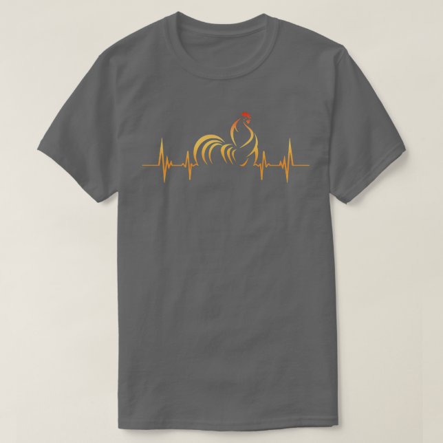 Chicken Heartbeat Women Kids Chicken Lady Poultry  T-Shirt (Design Front)