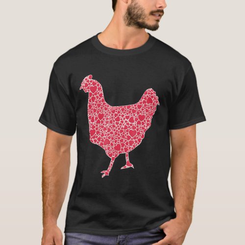 Chicken Hearts Valentines Day Hen Fowl Lover Girl T_Shirt
