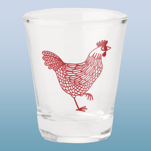 Chicken Hen Beer Shot Glass