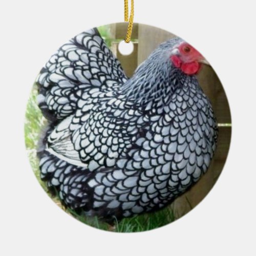 Chicken Hen Ceramic Ornament