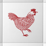Chicken Hen Ceramic Tile<br><div class="desc">A red hen for poultry lovers. Original art by Nic Squirrell.</div>