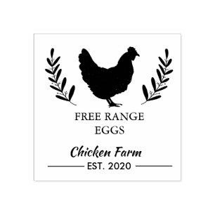 Chicken hen eggs business ADDRESS Rubber Stamp