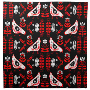Chicken Hen Folk Art Cloth Napkin