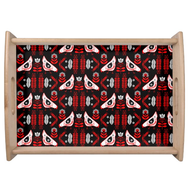 Chicken Hen Folk Art Serving Tray (Front)