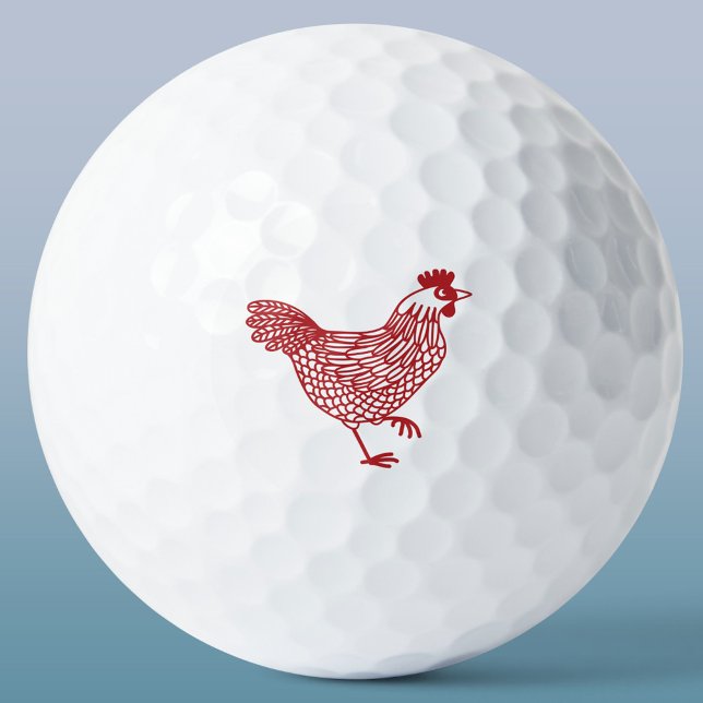 Chicken Hen Golf Balls (Chicken hen poultry golf ball)