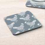 Chicken Hen Poultry Beverage Coaster<br><div class="desc">Know someone who loves their flock? This Chicken Hen Poultry design is just the thing to add some elegant feathered fun to any space. It's designed with poultry enthusiasts, smallholders, and farmers in mind, offering a subtle nod to their passion for birds, and is suitable for all sorts of interior...</div>