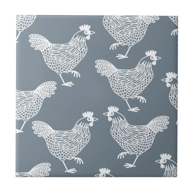 Chicken Hen Poultry Ceramic Tile (Front)