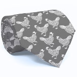 Chicken Hen Poultry Neck Tie<br><div class="desc">A gray and white hen design for chicken and poultry lovers, farmers, small holders and chicken whisperers. Original art by Nic Squirrell.</div>