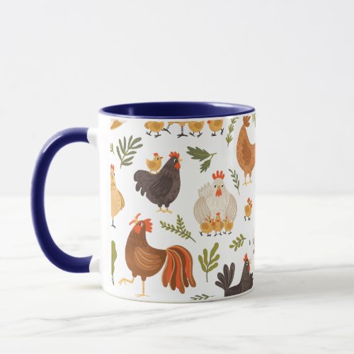 Chicken Hen Rooster Broiler Fryer Capon Poussin Mug