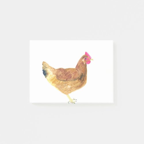 Chicken hen watercolor for grandma rustic vintage post_it notes