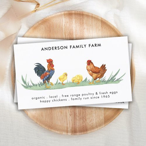 Chicken Hens Poultry Free Range Eggs QR Code Farm Business Card