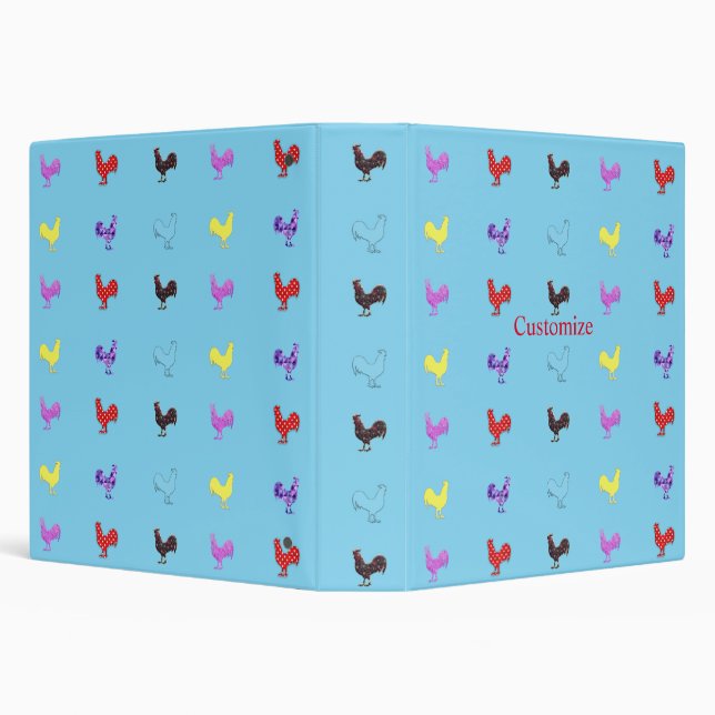 Chicken Hens  Thunder_Cove 3 Ring Binder (Background)