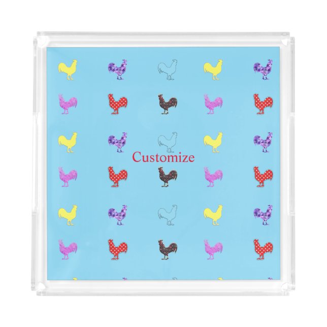 Chicken Hens  Thunder_Cove Acrylic Tray (Front)