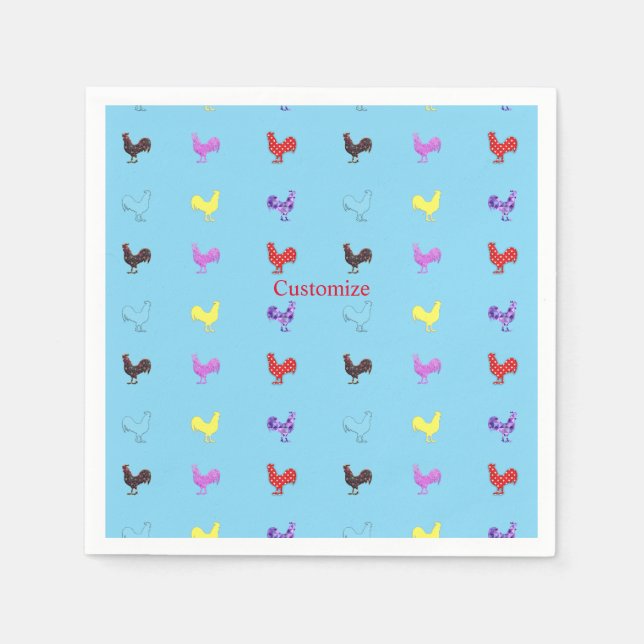 Chicken Hens  Thunder_Cove Napkins (Front)