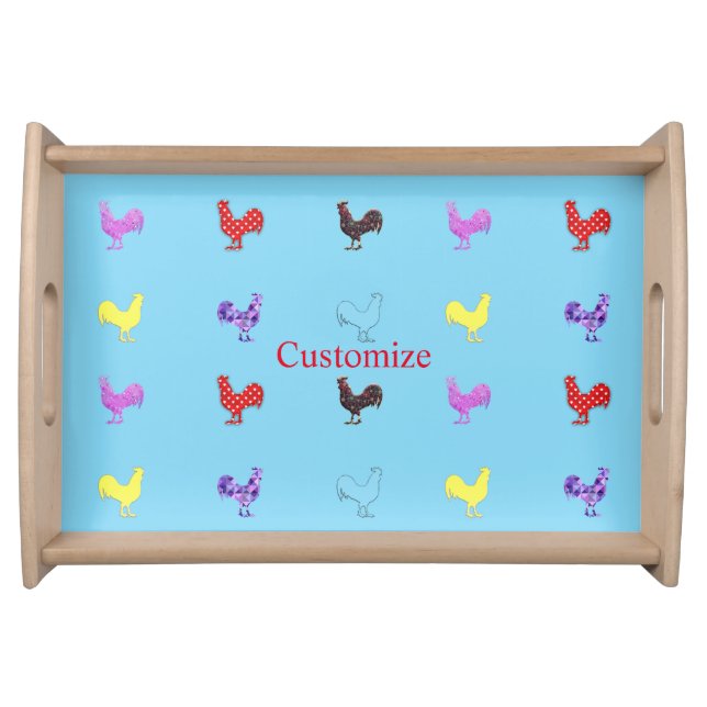 Chicken Hens  Thunder_Cove  Serving Tray (Front)