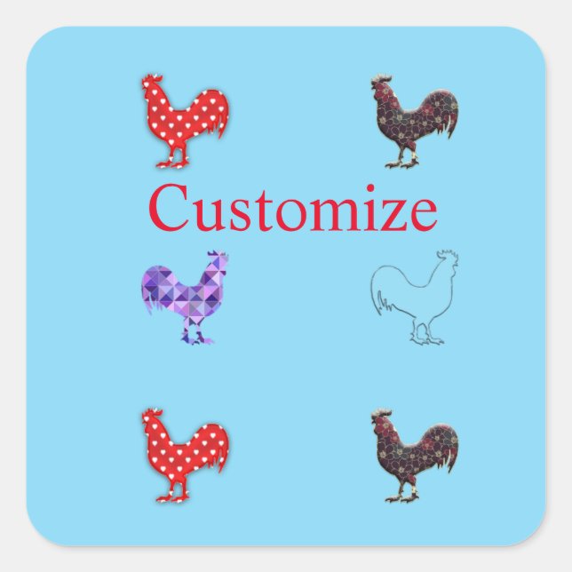 Chicken Hens  Thunder_Cove Square Sticker (Front)