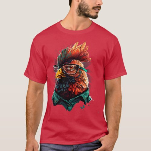 Chicken Hipster T_Shirt
