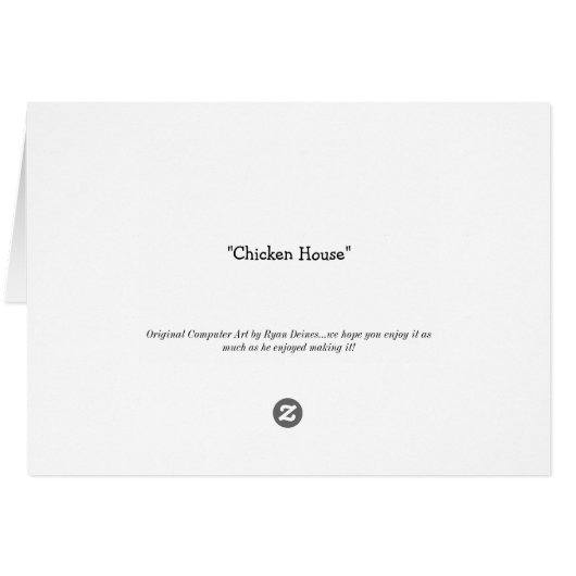 Chicken House card (Back Horizontal)