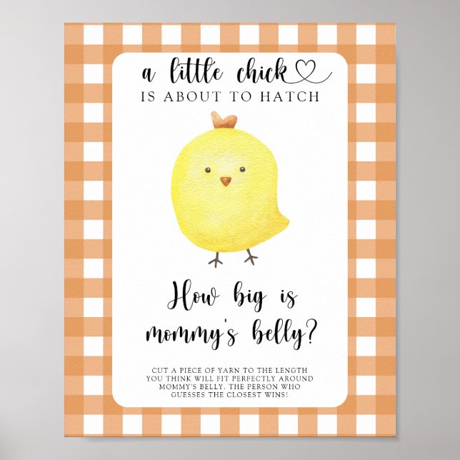 chicken - how big is mommy's belly game poster (Front)