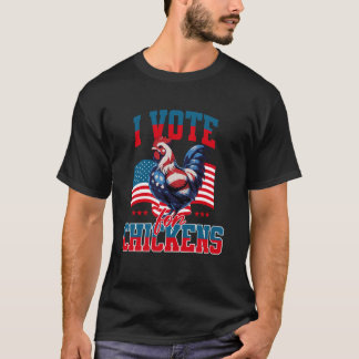 Chicken Humor Election Day 2024 Democrat Republica T-Shirt